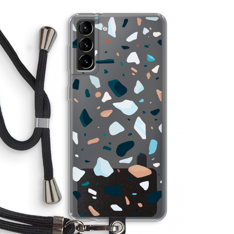 Terrazzo N°13: Samsung Galaxy S21 Plus Transparant Hoesje met koord