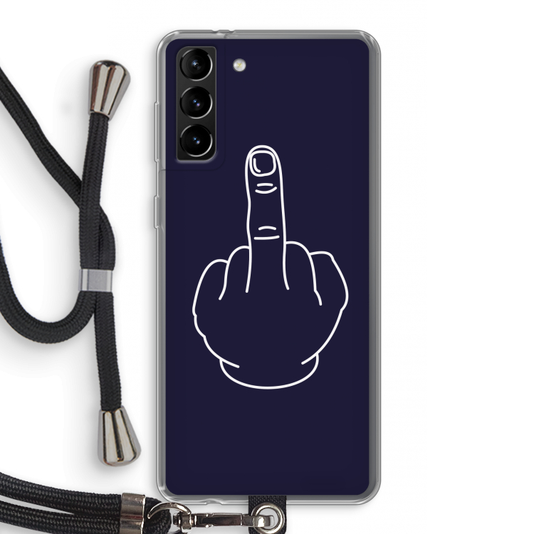 F**k U: Samsung Galaxy S21 Plus Transparant Hoesje met koord