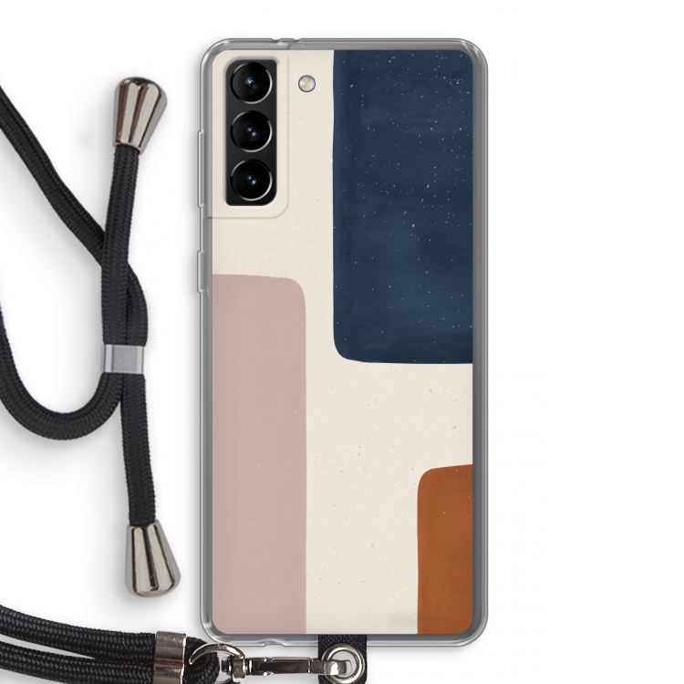 Geo #5: Samsung Galaxy S21 Plus Transparant Hoesje met koord