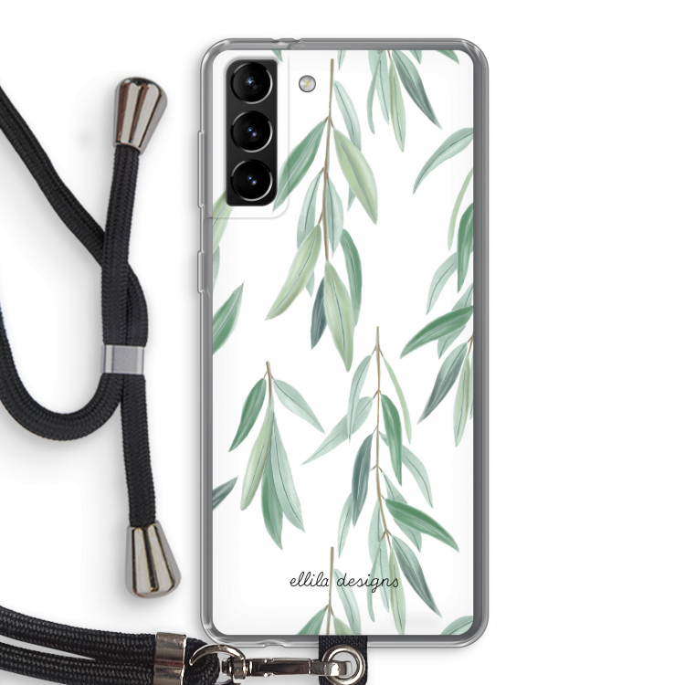 Branch up your life: Samsung Galaxy S21 Plus Transparant Hoesje met koord