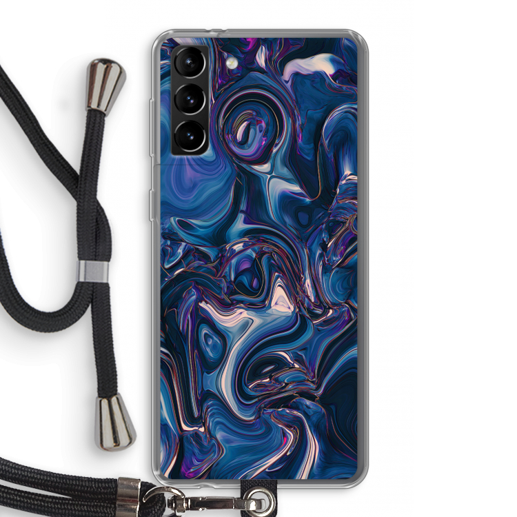Mirrored Mirage: Samsung Galaxy S21 Plus Transparant Hoesje met koord