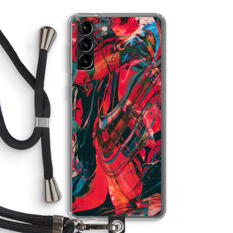 Endless Descent: Samsung Galaxy S21 Plus Transparant Hoesje met koord