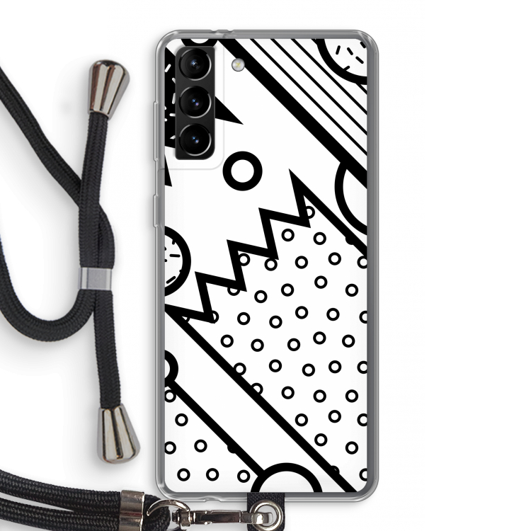 Pop Art #4: Samsung Galaxy S21 Plus Transparant Hoesje met koord