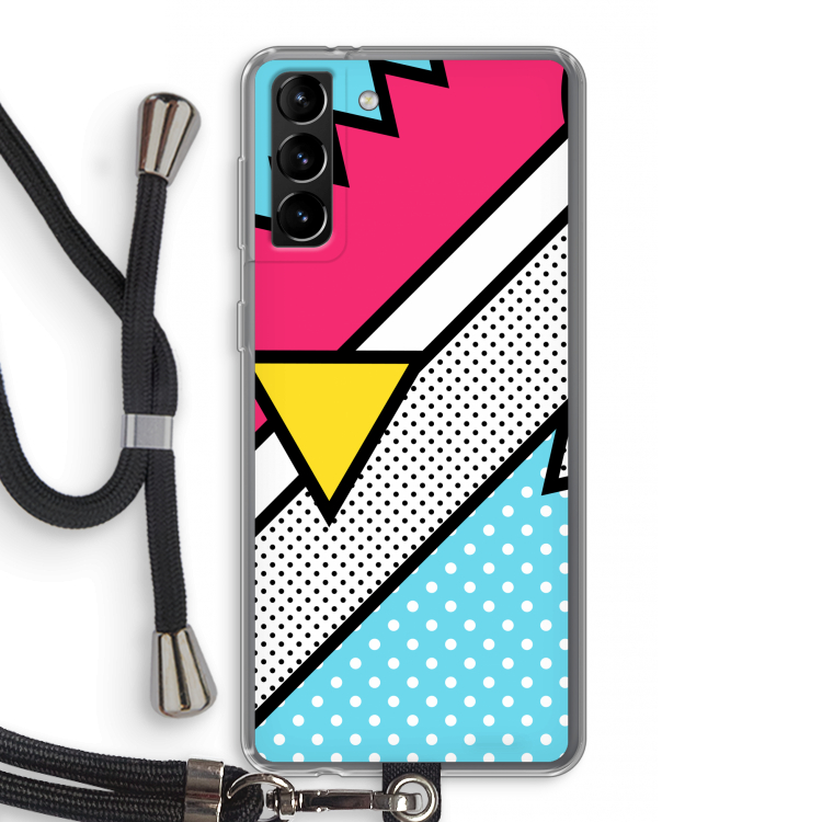 Pop Art #3: Samsung Galaxy S21 Plus Transparant Hoesje met koord