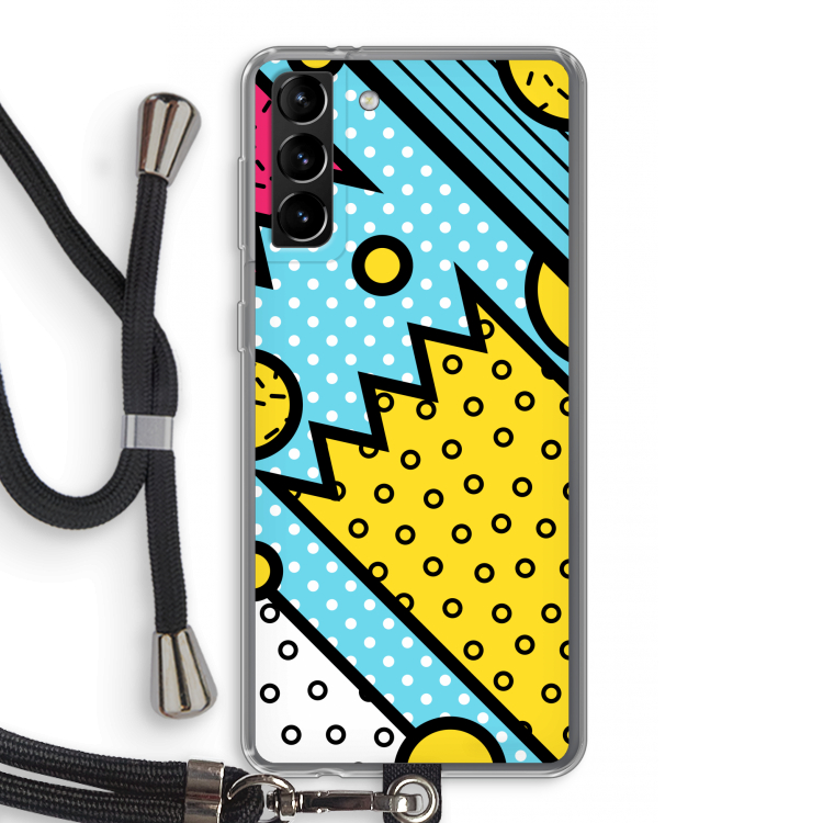 Pop Art #1: Samsung Galaxy S21 Plus Transparant Hoesje met koord