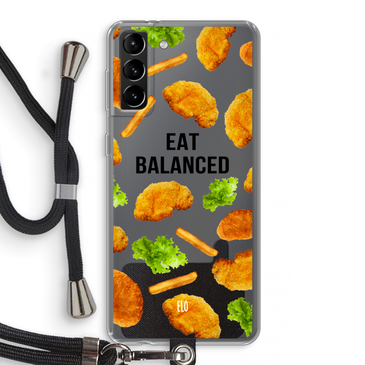 Eat Balanced: Samsung Galaxy S21 Plus Transparant Hoesje met koord