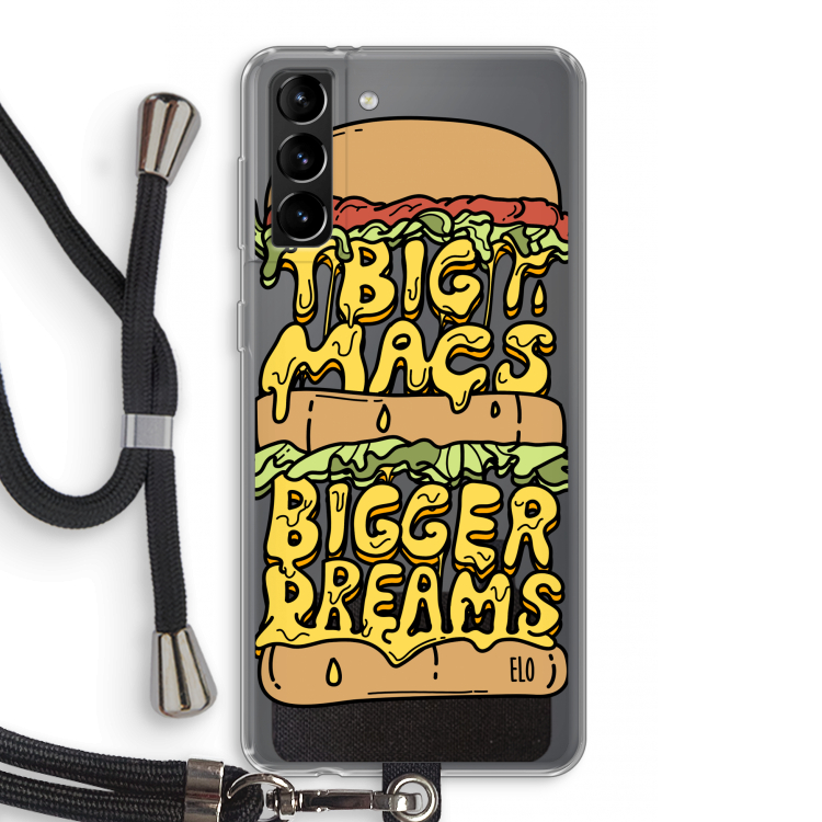Big Macs Bigger Dreams: Samsung Galaxy S21 Plus Transparant Hoesje met koord