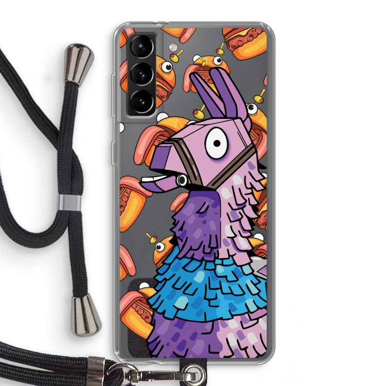 Loot Burger: Samsung Galaxy S21 Plus Transparant Hoesje met koord