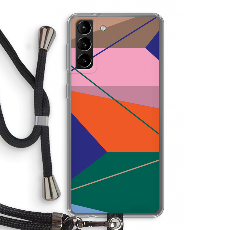 Gestalte 1: Samsung Galaxy S21 Plus Transparant Hoesje met koord