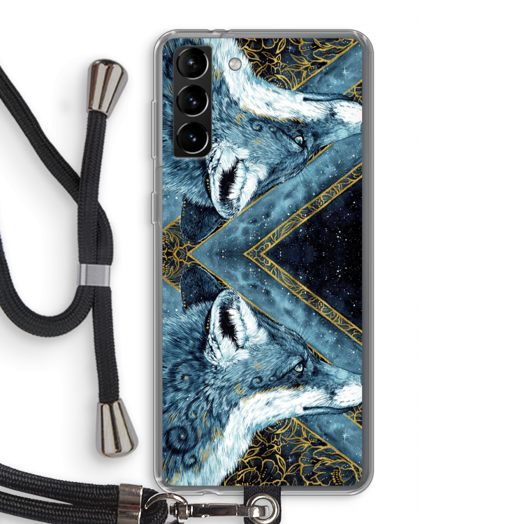 Golden Fox: Samsung Galaxy S21 Plus Transparant Hoesje met koord