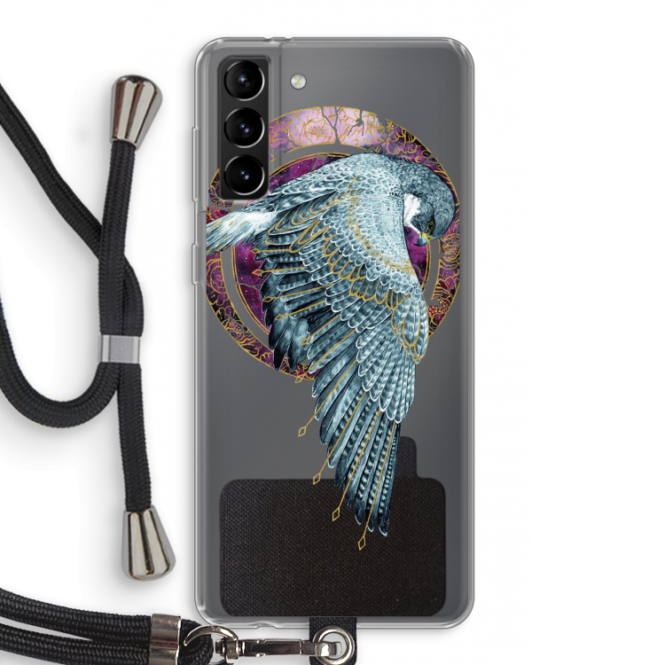 Golden Falcon: Samsung Galaxy S21 Plus Transparant Hoesje met koord