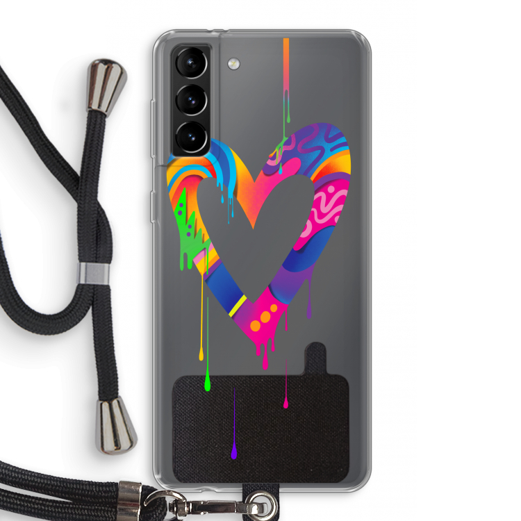 Melts My Heart: Samsung Galaxy S21 Plus Transparant Hoesje met koord