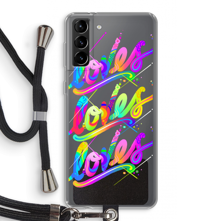 Loves: Samsung Galaxy S21 Plus Transparant Hoesje met koord