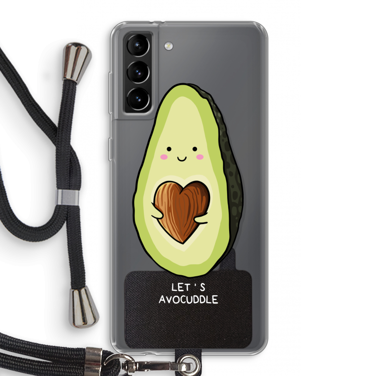 Avocuddle: Samsung Galaxy S21 Plus Transparant Hoesje met koord
