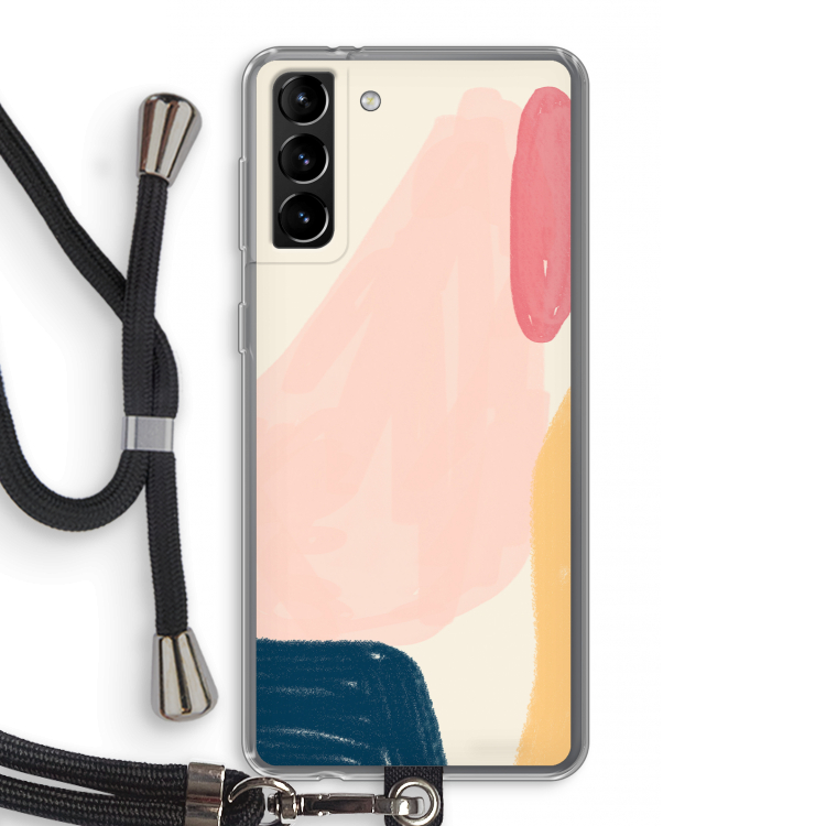 Saturday Flow: Samsung Galaxy S21 Plus Transparant Hoesje met koord