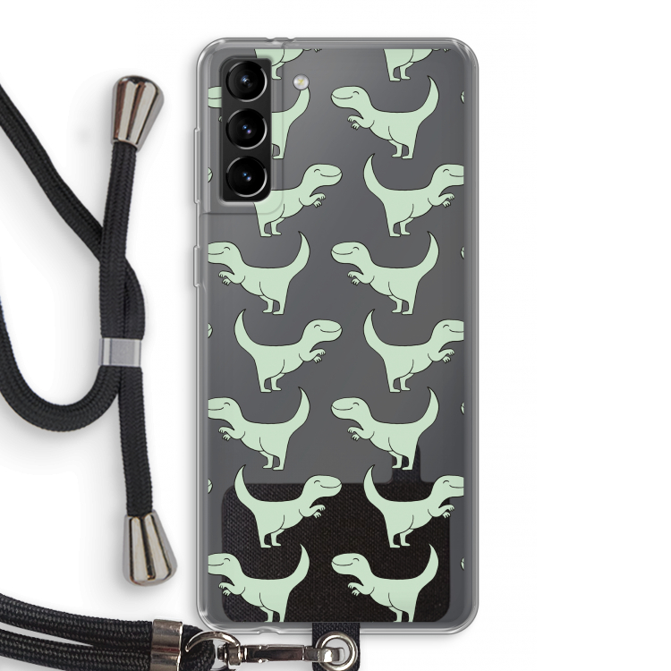 Dinos: Samsung Galaxy S21 Plus Transparant Hoesje met koord