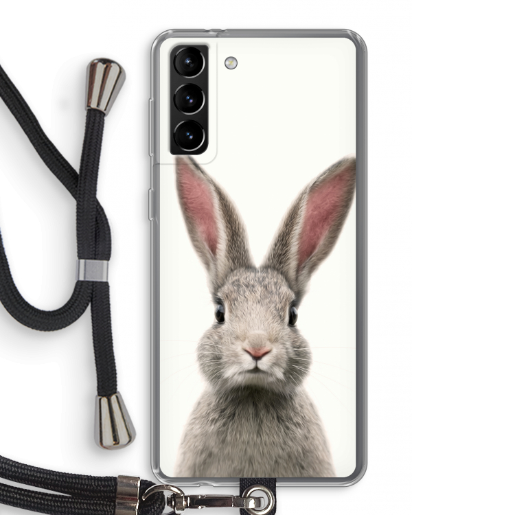 Daisy: Samsung Galaxy S21 Plus Transparant Hoesje met koord