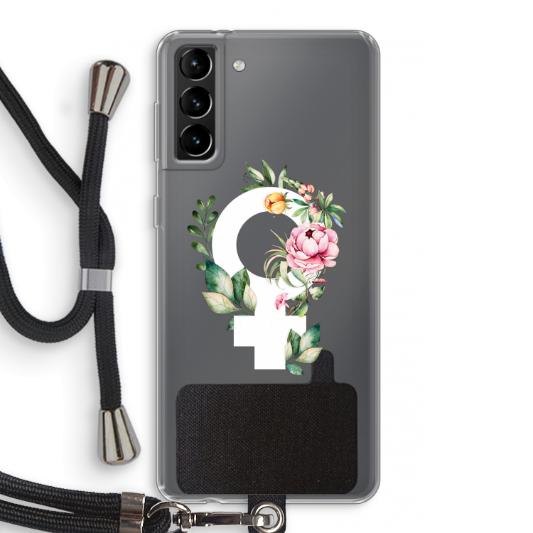 Venus: Samsung Galaxy S21 Plus Transparant Hoesje met koord