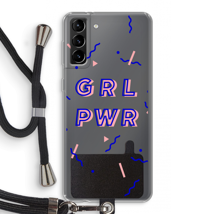 GRL PWR: Samsung Galaxy S21 Plus Transparant Hoesje met koord