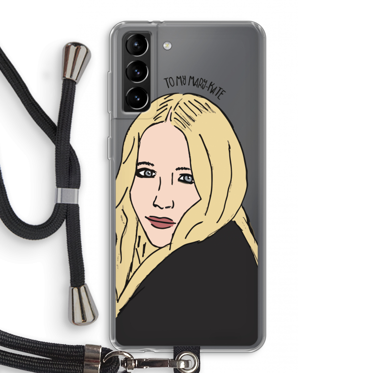 Mary Kate: Samsung Galaxy S21 Plus Transparant Hoesje met koord