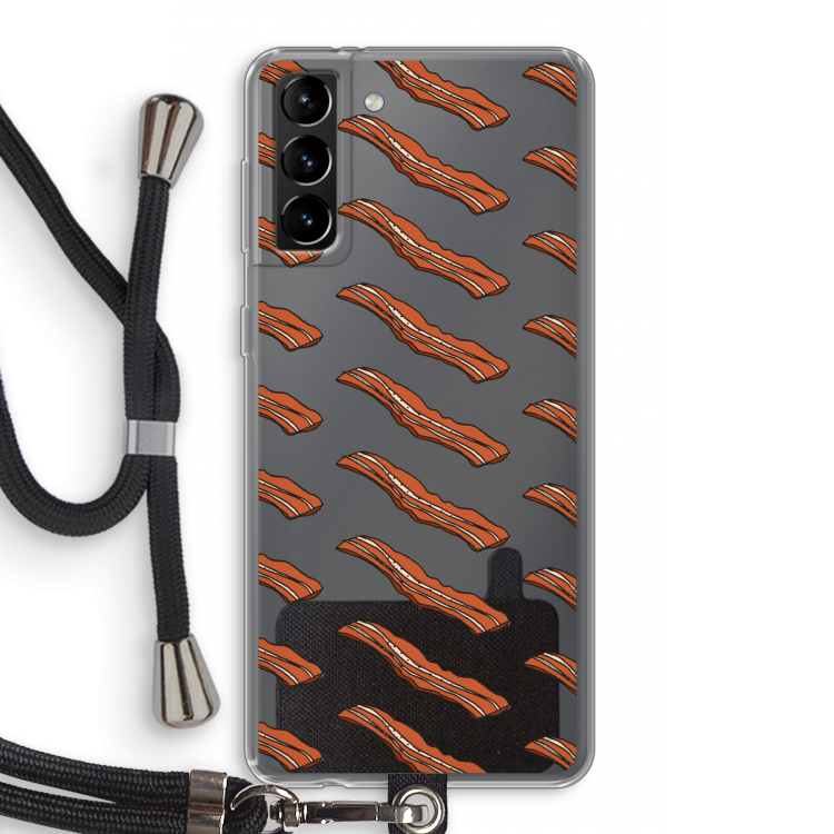 Bacon to my eggs #2: Samsung Galaxy S21 Plus Transparant Hoesje met koord