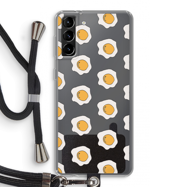Bacon to my eggs #1: Samsung Galaxy S21 Plus Transparant Hoesje met koord