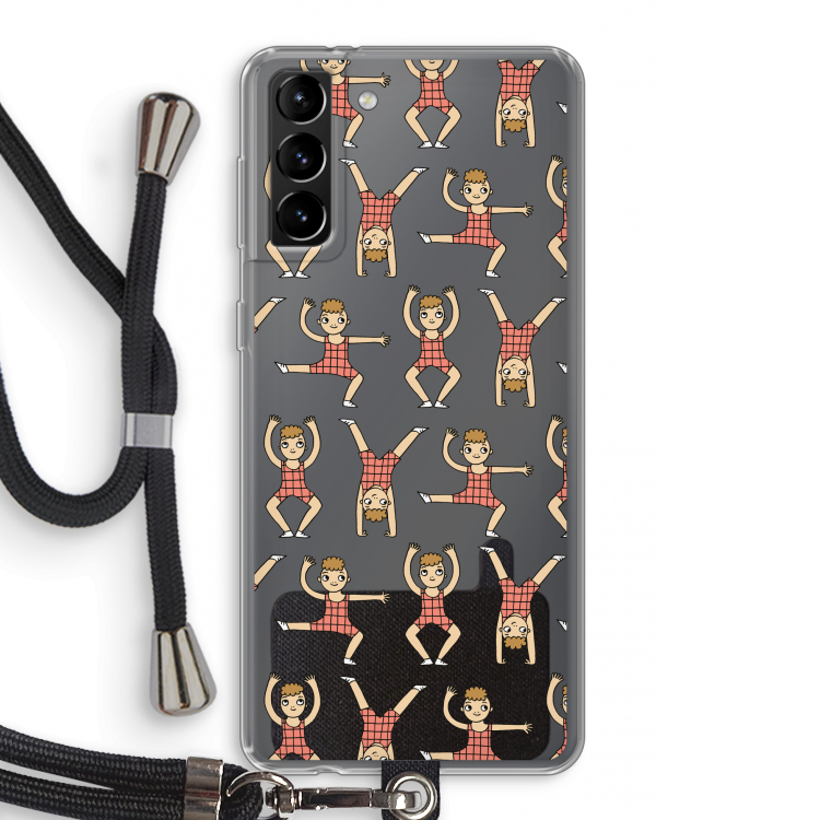 Gymboys: Samsung Galaxy S21 Plus Transparant Hoesje met koord