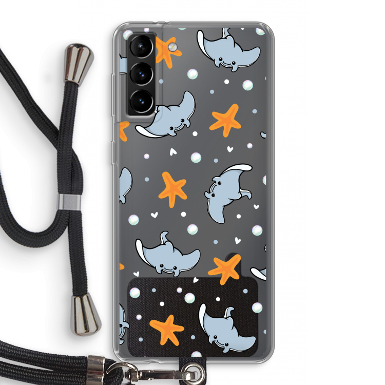 Manta: Samsung Galaxy S21 Plus Transparant Hoesje met koord
