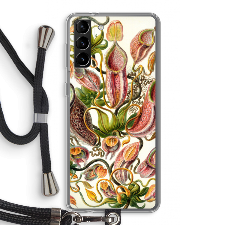 Haeckel Nepenthaceae: Samsung Galaxy S21 Plus Transparant Hoesje met koord