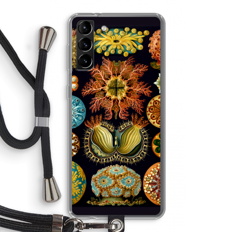 Haeckel Ascidiae: Samsung Galaxy S21 Plus Transparant Hoesje met koord
