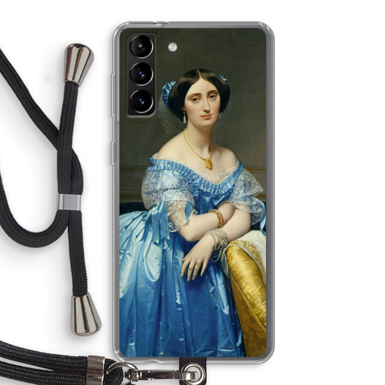 Eleonore: Samsung Galaxy S21 Plus Transparant Hoesje met koord