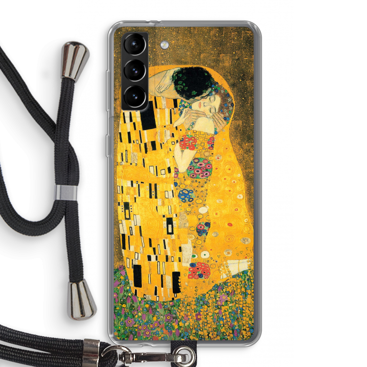 Der Kuss: Samsung Galaxy S21 Plus Transparant Hoesje met koord