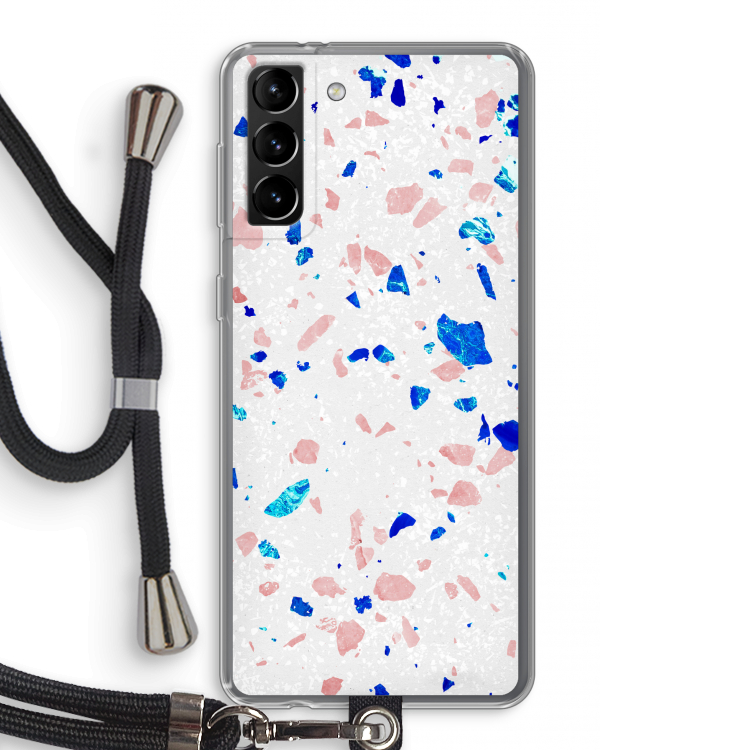 Terrazzo N°6: Samsung Galaxy S21 Plus Transparant Hoesje met koord