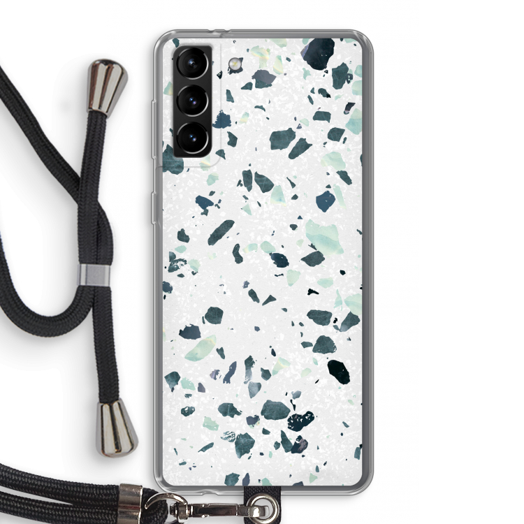 Terrazzo N°2: Samsung Galaxy S21 Plus Transparant Hoesje met koord