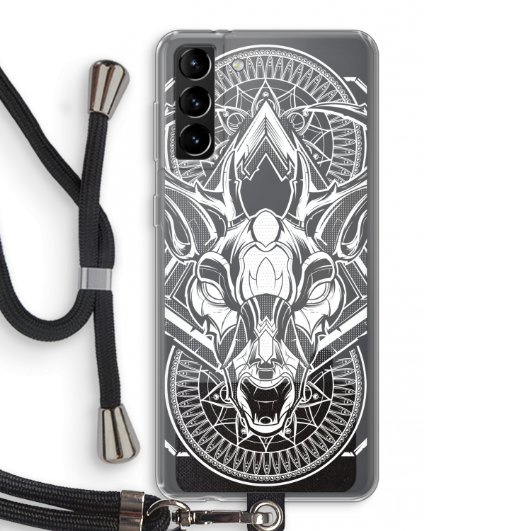 Oh Deer: Samsung Galaxy S21 Plus Transparant Hoesje met koord