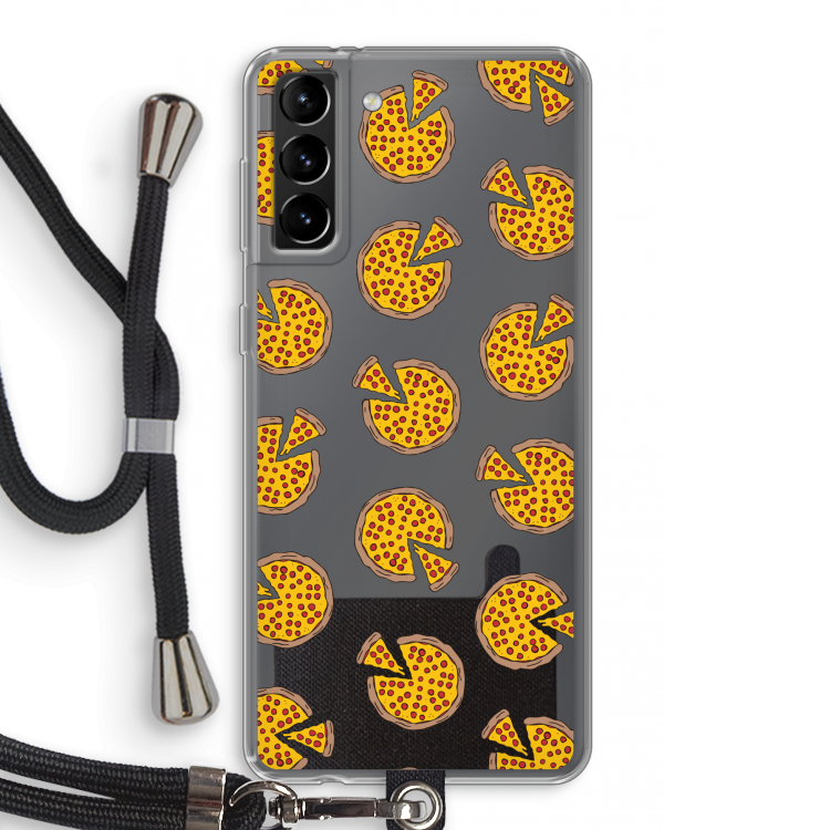 You Had Me At Pizza: Samsung Galaxy S21 Plus Transparant Hoesje met koord
