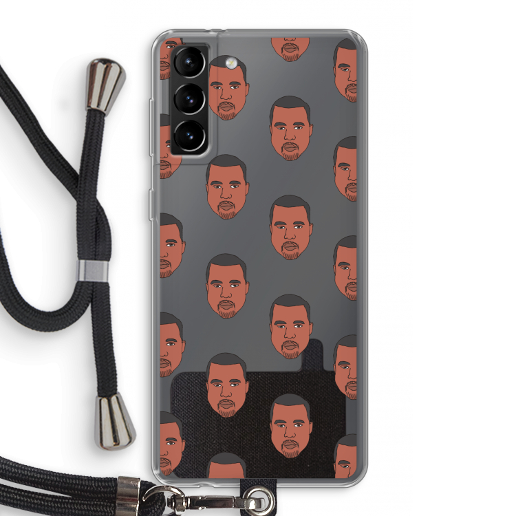 Kanye Call Me?: Samsung Galaxy S21 Plus Transparant Hoesje met koord