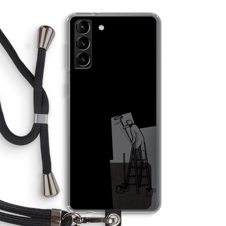 Musketon Painter: Samsung Galaxy S21 Plus Transparant Hoesje met koord