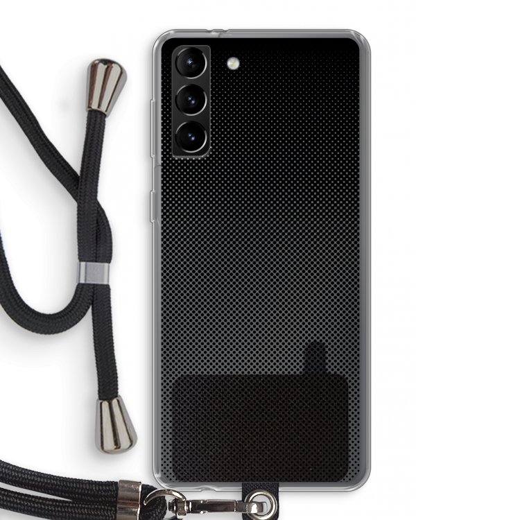Musketon Halftone: Samsung Galaxy S21 Plus Transparant Hoesje met koord