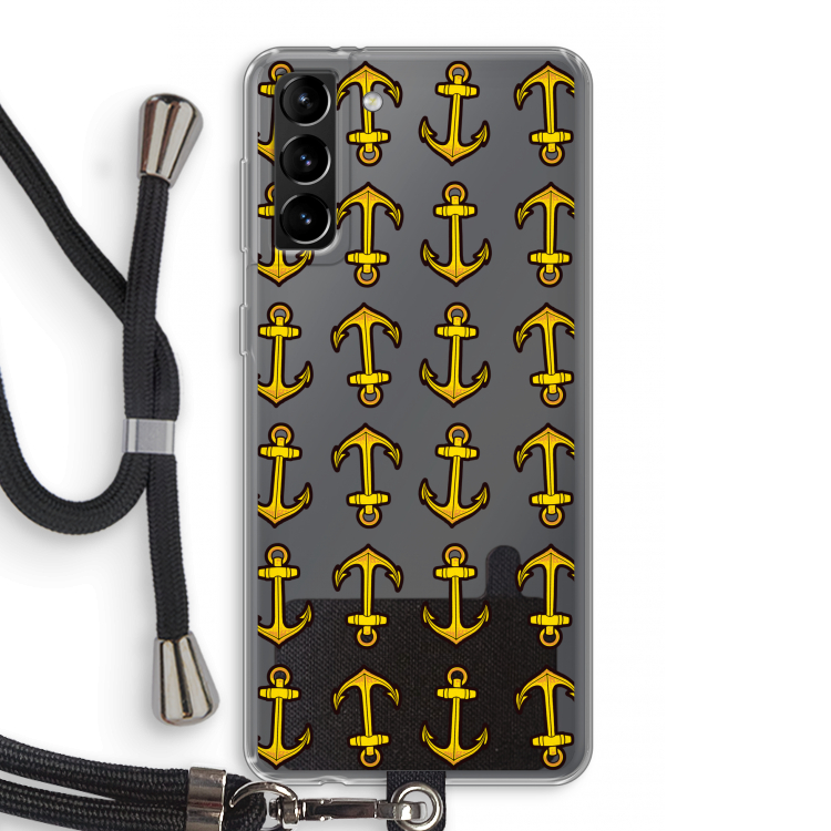 Musketon Anchor: Samsung Galaxy S21 Plus Transparant Hoesje met koord
