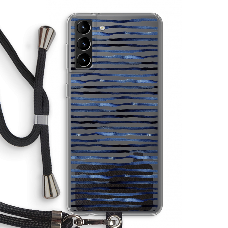 Verrassende lijnen: Samsung Galaxy S21 Plus Transparant Hoesje met koord