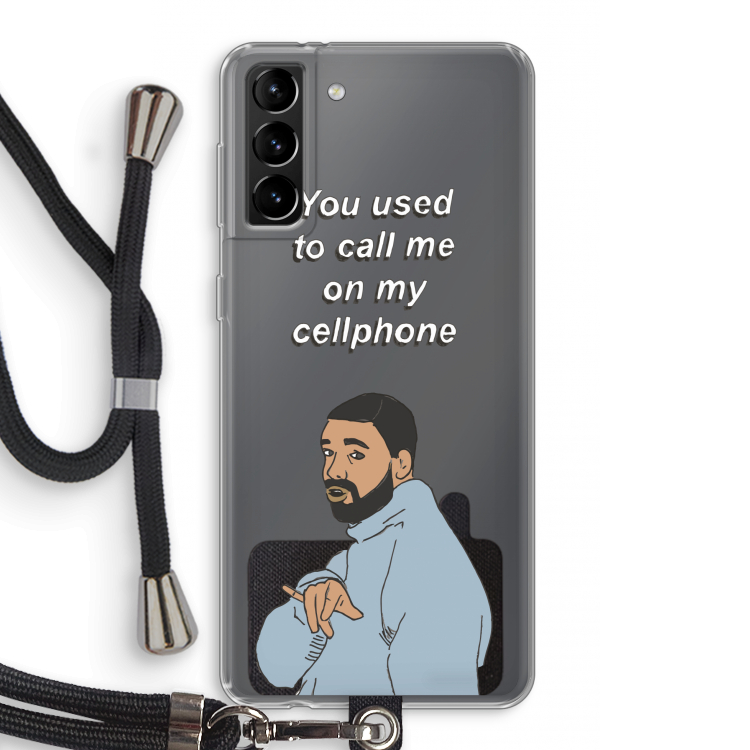 Hotline bling: Samsung Galaxy S21 Plus Transparant Hoesje met koord