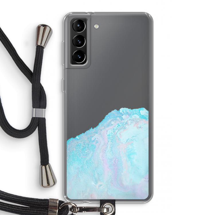 Fantasie pastel: Samsung Galaxy S21 Plus Transparant Hoesje met koord