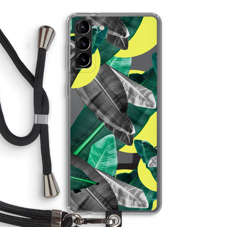 Fantasie jungle: Samsung Galaxy S21 Plus Transparant Hoesje met koord