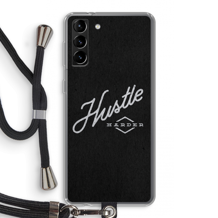 Hustle: Samsung Galaxy S21 Plus Transparant Hoesje met koord