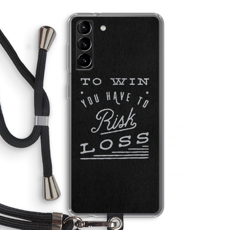 Risk loss: Samsung Galaxy S21 Plus Transparant Hoesje met koord