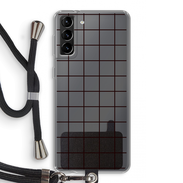 Rooster: Samsung Galaxy S21 Plus Transparant Hoesje met koord