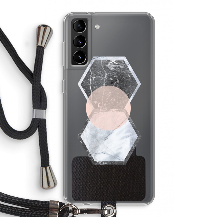 Creatieve toets: Samsung Galaxy S21 Plus Transparant Hoesje met koord