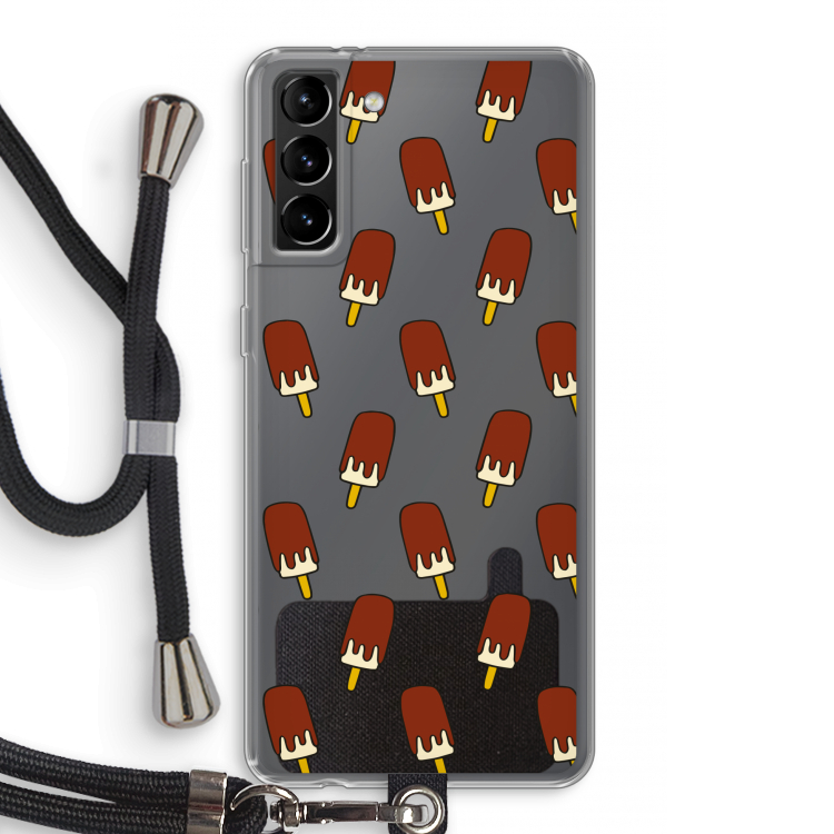 Yummy: Samsung Galaxy S21 Plus Transparant Hoesje met koord