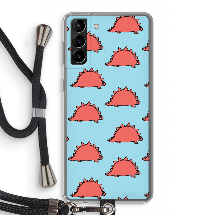 Dinosawrr: Samsung Galaxy S21 Plus Transparant Hoesje met koord